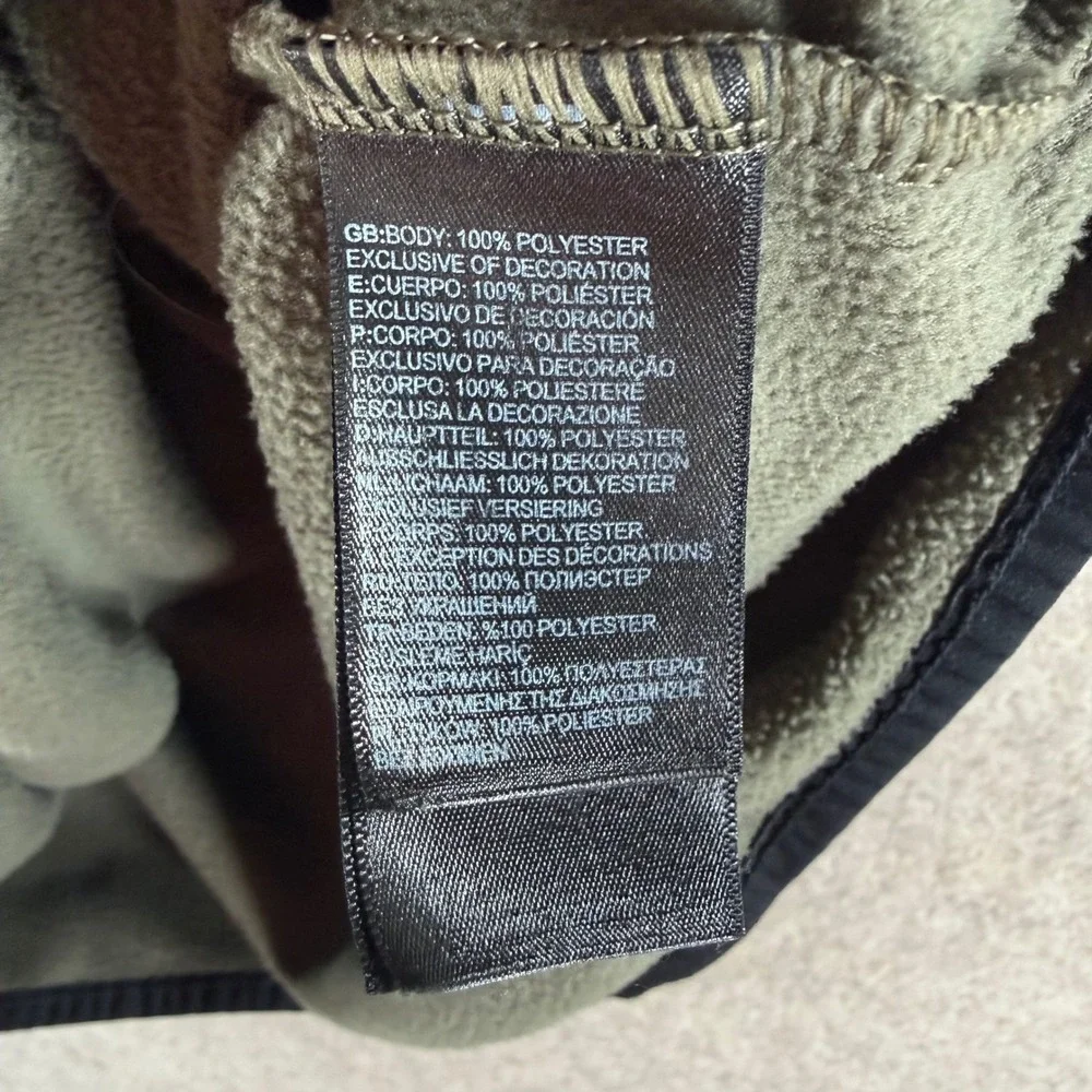 The North Face Fleece‎ Pullover XL Green Black Quarter Zip TKA 100 NF0A48KRBQW